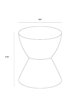   Modern European furniture - Hourglass Indoor/Outdoor End Table - www.oroa.com | Oroa.com