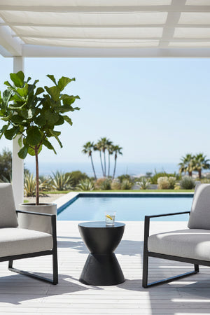   Modern European furniture - Hourglass Indoor/Outdoor End Table - www.oroa.com | Oroa.com