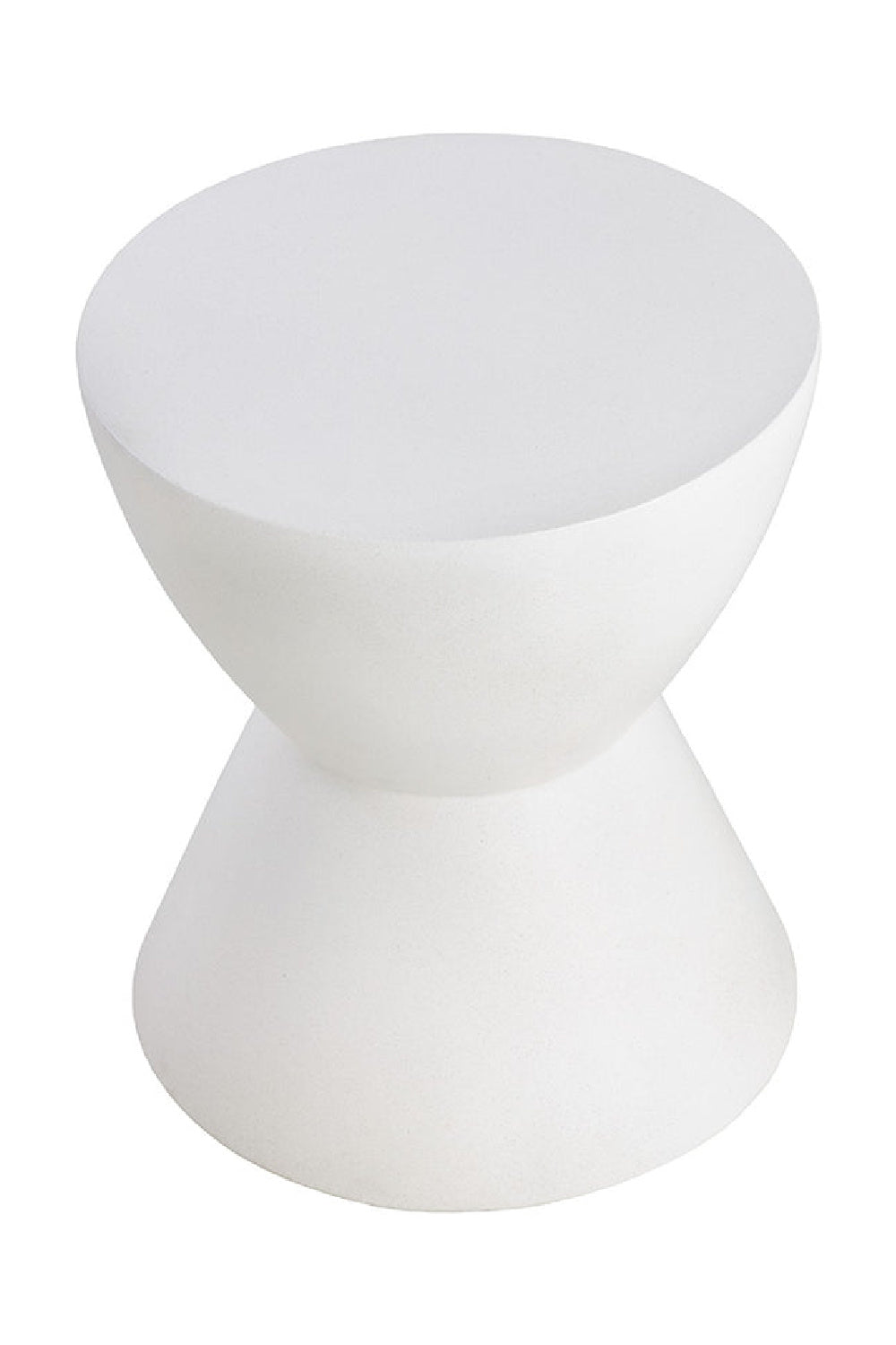 Modern European furniture - White Hourglass Indoor/Outdoor End Table - www.oroa.com