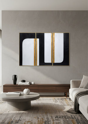 Modern European furniture - Refined Abstract Canvas Set (3) - www.oroa.com