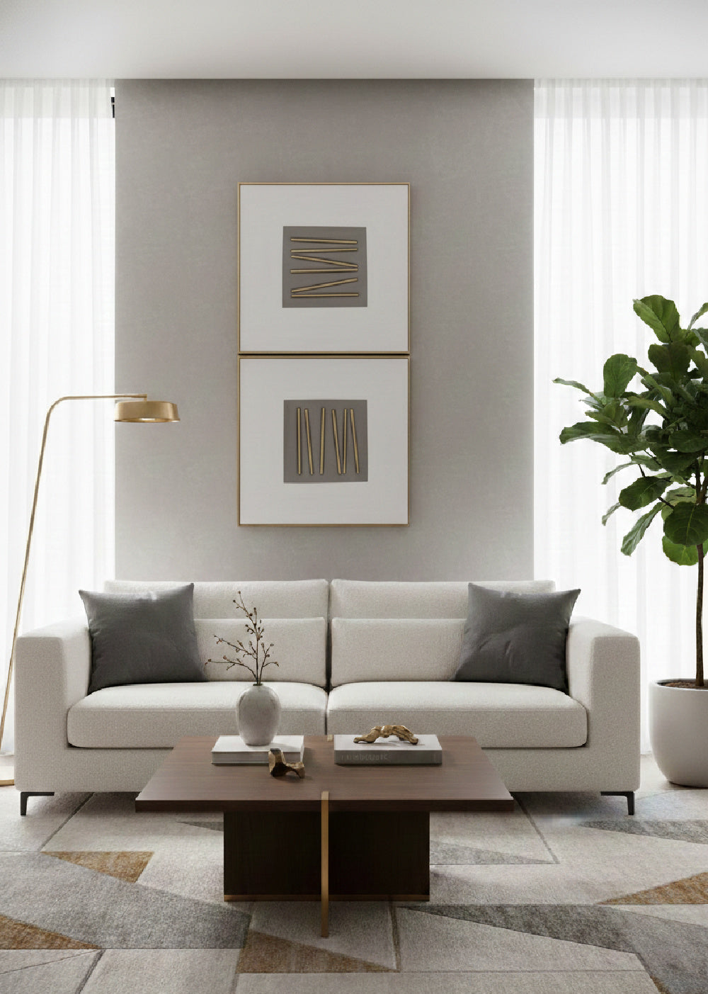   Modern European furniture - Abstract Canvas Art Set (2) - www.oroa.com | Oroa.com