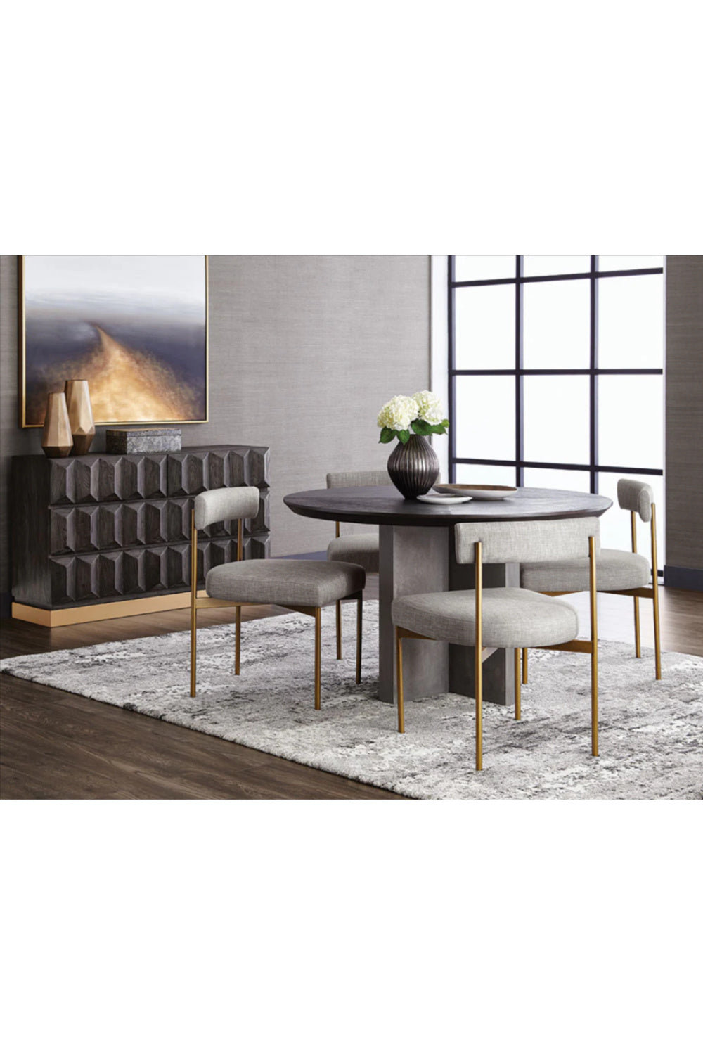 Modern European furniture - Contemporary Abstract Art with Gold Frame - www.oroa.com