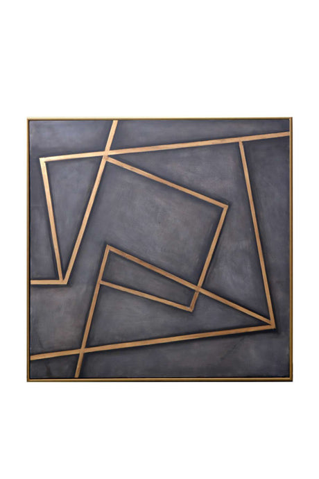 Gold Lines Framed Art | Splendido In A Maze | Oroa.com