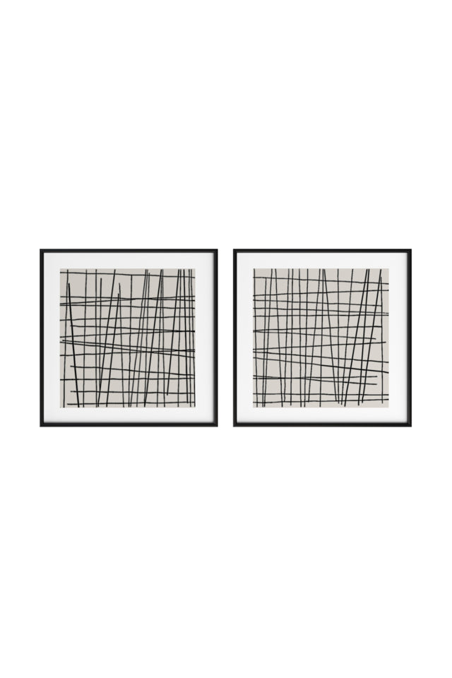 Minimalist Line Art Set (2) | Splendido Crosshatch | Oroa.com