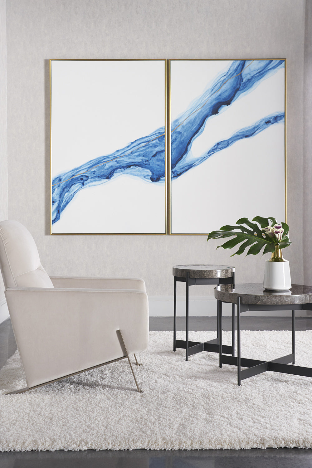 Modern European furniture - Modern Abstract Wall Art Set (2) - www.oroa.com