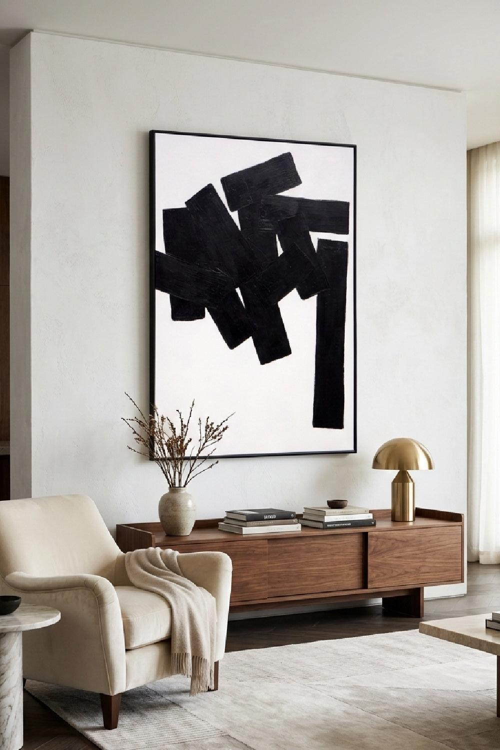 Black Abstract Painting | Splendido Building Blocks | Oroa.com