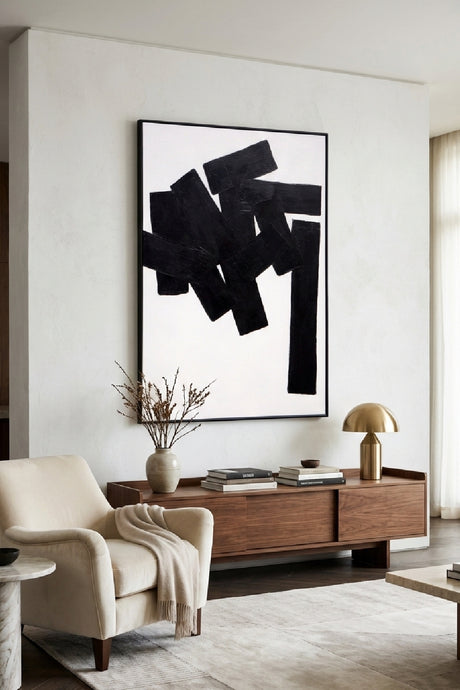 Black Abstract Painting | Splendido Building Blocks | Oroa.com