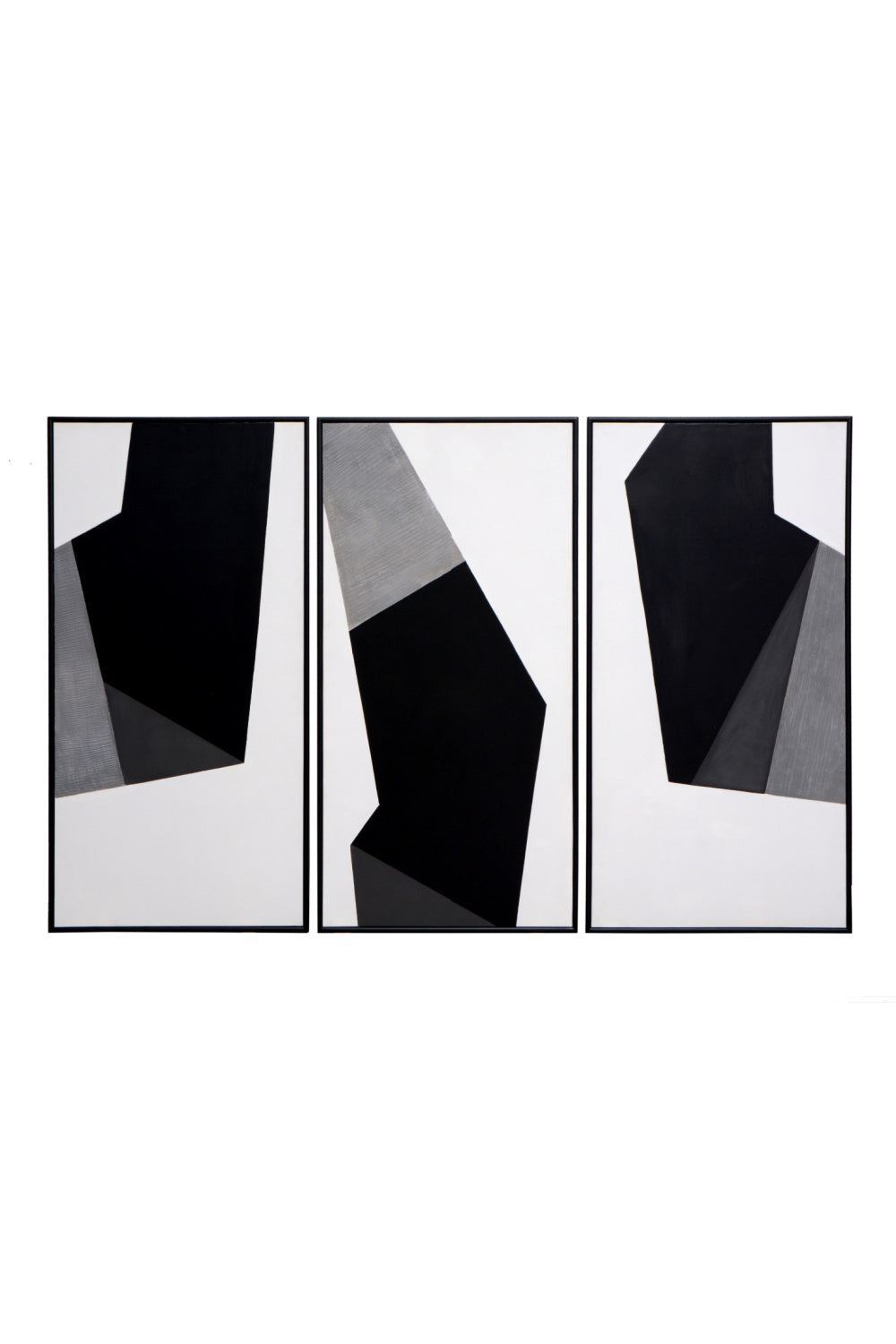 Modern European furniture - Contemporary Geometric Triptych Art Set (3) - www.oroa.com