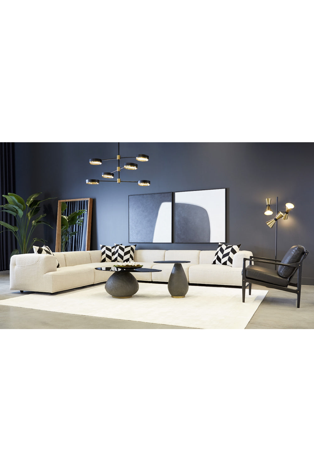 Modern European furniture - Geometric Abstract Wall Art Set (2) - www.oroa.com