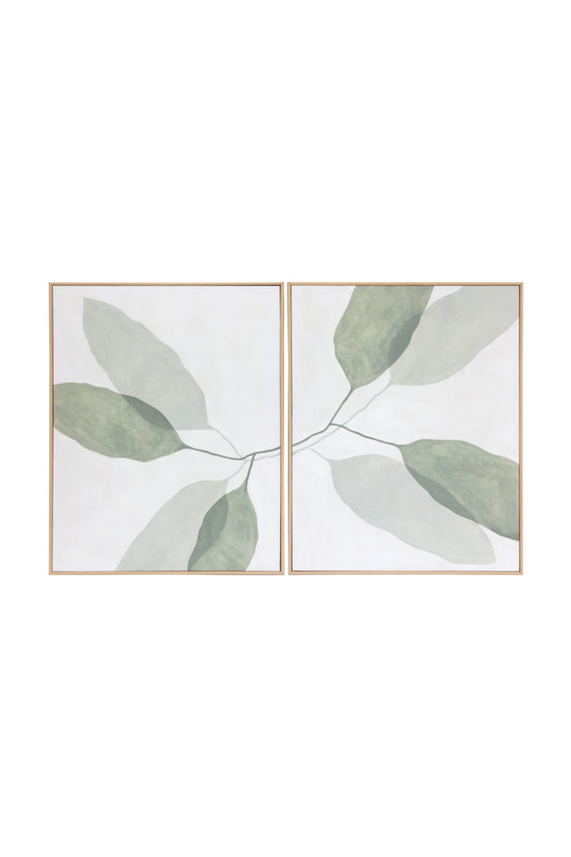 Green Leaves Painting Set (2) | Splendido Calm Reflection | Oroa.com