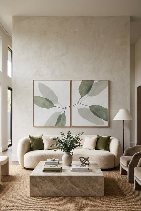 Green Leaves Painting Set (2) | Splendido Calm Reflection | Oroa.com