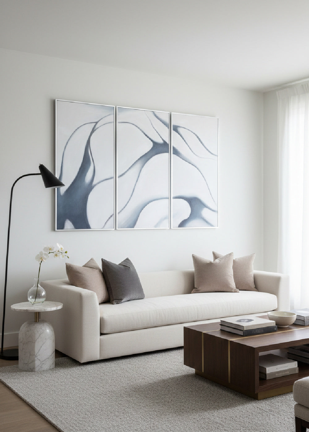 Modern European furniture - Triptych Abstract Wall Art Set (3) - www.oroa.com
