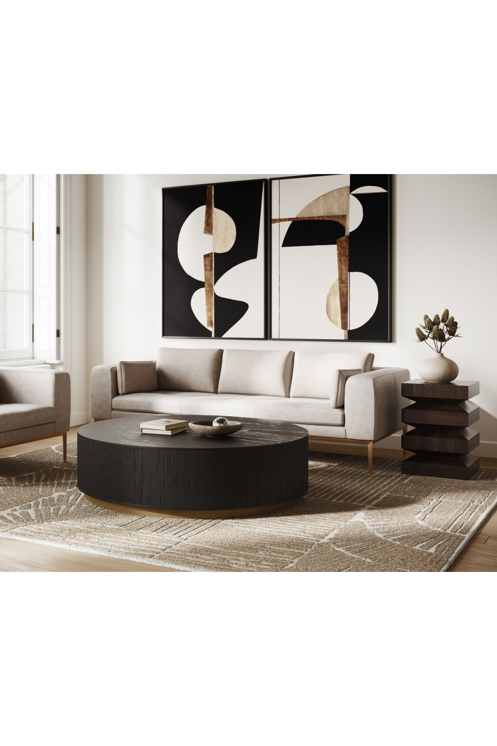 Black Abstract Modern Art Set (2) | Splendido Good Neighbours | Oroa.com