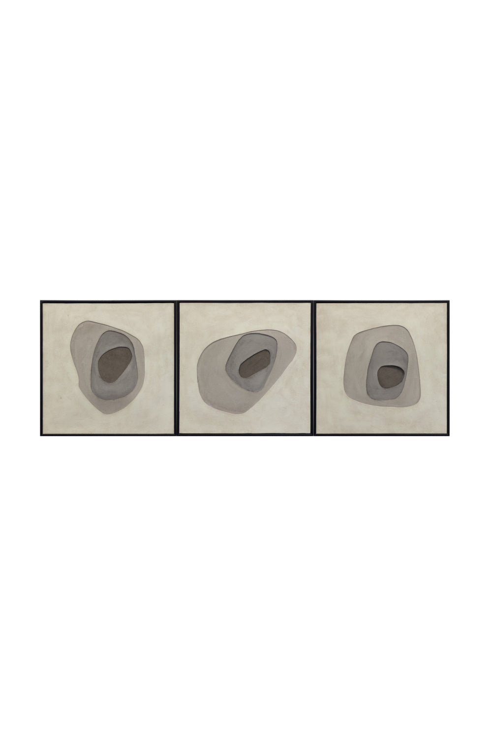 Taupe Abstract Art Set (3) | Splendido Zen Garden | Oroa.com