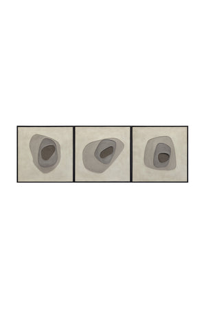 Taupe Abstract Art Set (3) | Splendido Zen Garden | Oroa.com
