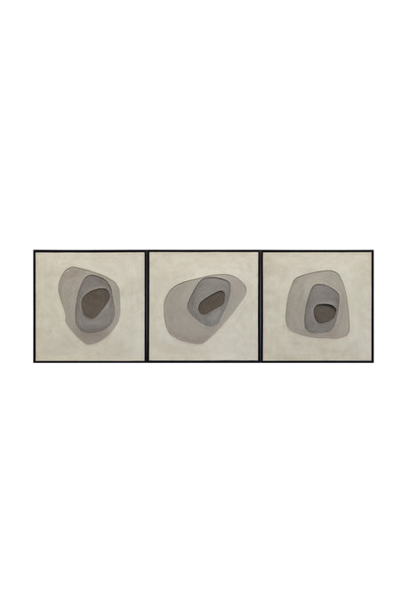 Taupe Abstract Art Set (3) | Splendido Zen Garden | Oroa.com