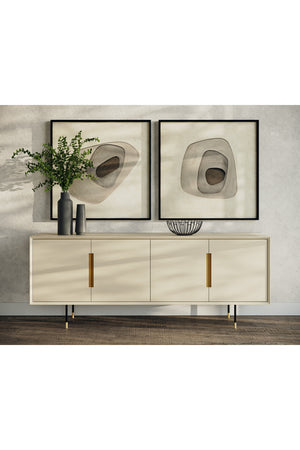 Taupe Abstract Art Set (3) | Splendido Zen Garden | Oroa.com