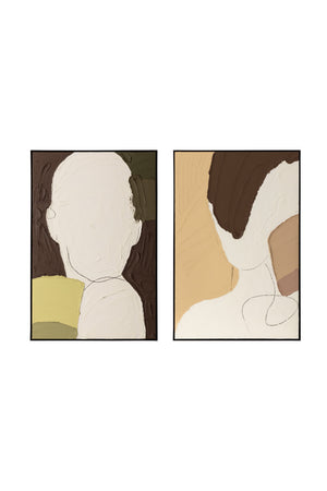 Modern European furniture - Face Outline Textured Art - www.oroa.com