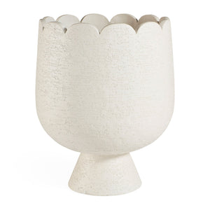 Textured White Concrete Planter | Jonathan Adler Scallop | Oroa.com