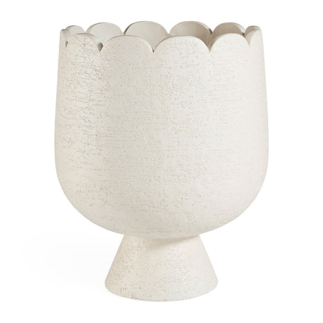 Textured White Concrete Planter | Jonathan Adler Scallop | Oroa.com