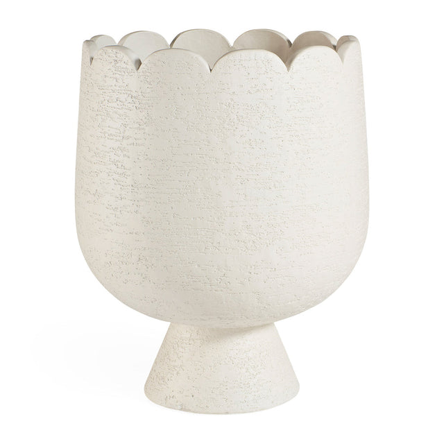 Textured White Concrete Planter | Jonathan Adler Scallop | Oroa.com
