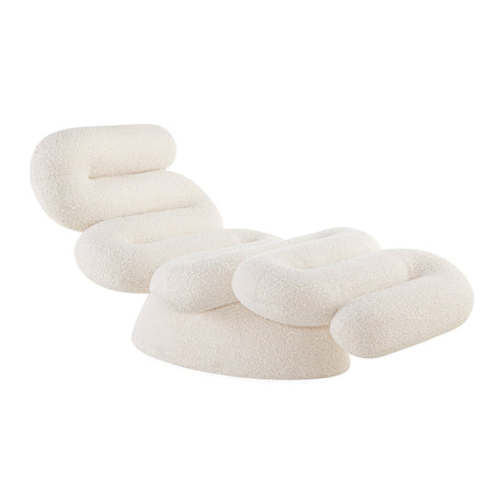 Tube-Shaped Bouclé Chaise Lounge | Jonathan Adler Serpentine | Oroa.com