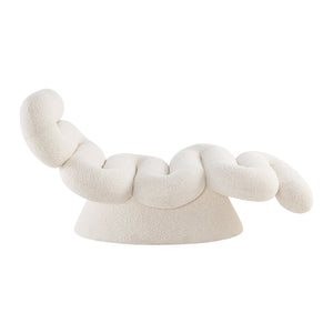 Tube-Shaped Bouclé Chaise Lounge | Jonathan Adler Serpentine | Oroa.com