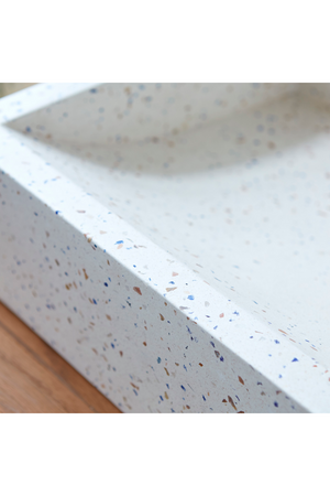 Square Terrazzo Bathroom Sink | Tikamoon Pegase | OROA TRADE