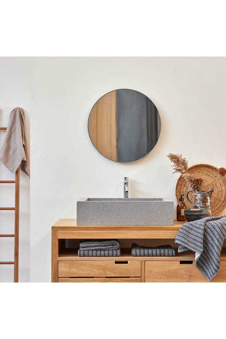 Gray Terrazzo Bathroom Sink | Tikamoon Pegase | OROA.COM