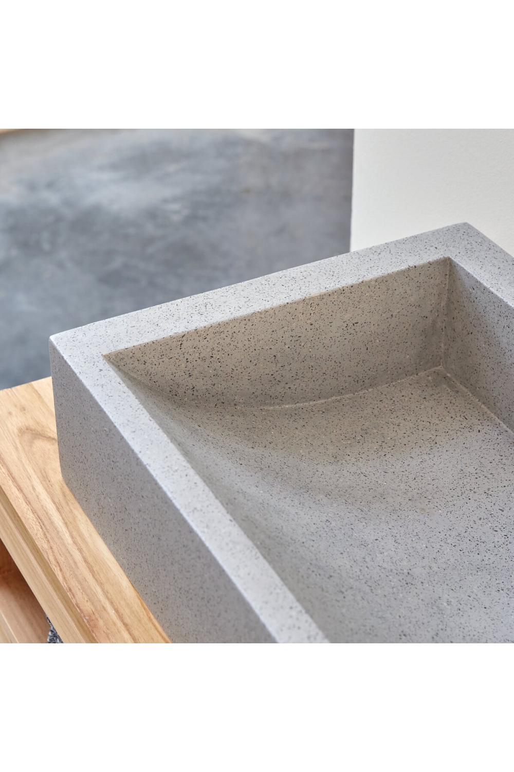 Gray Terrazzo Bathroom Sink | Tikamoon Pegase | OROA.COM