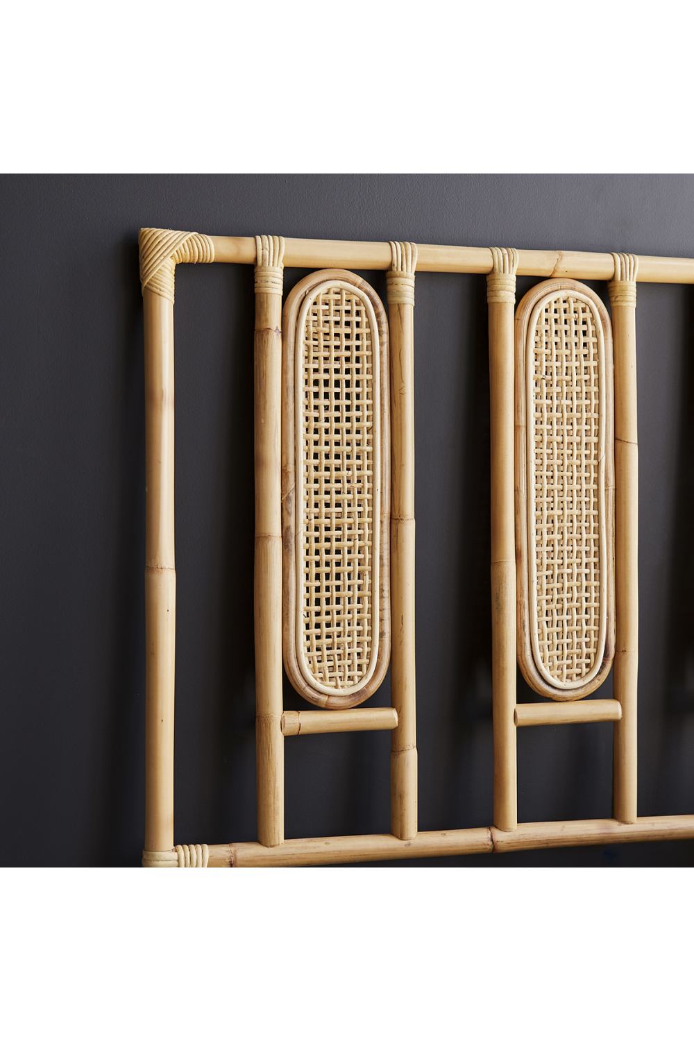 Caned Rattan Queen Headboard 63" | Tikamoon Paulette | OROA.COM