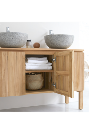 Teak Minimalist Vanity Unit | Tikamoon Jill | Oroatrade.com