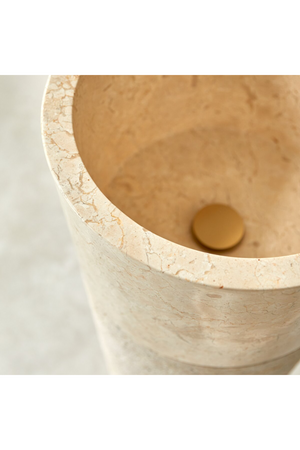 Cream Marble Conical Sink | Tikamoon Koni | OROA.COM