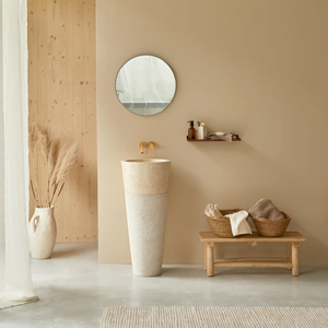 Cream Marble Conical Sink | Tikamoon Koni | OROA.COM