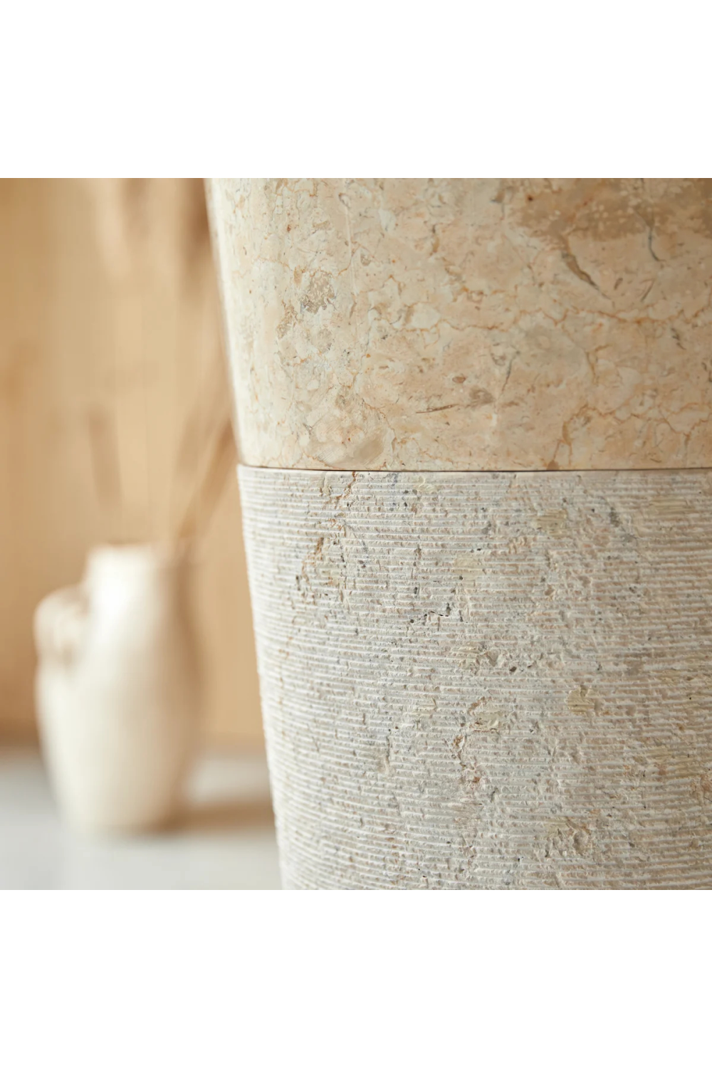 Cream Marble Conical Sink | Tikamoon Koni | OROA.COM