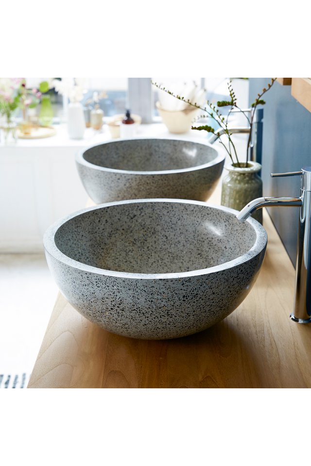 Gray Terrazo Bathroom Sink | Tikamoon Isa | OROA TRADE