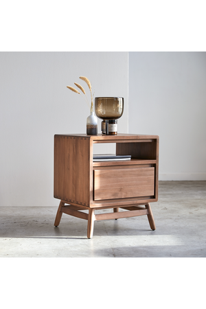 Teak Scandi Bedside Table | Tikamoon Twist | OROA.COM