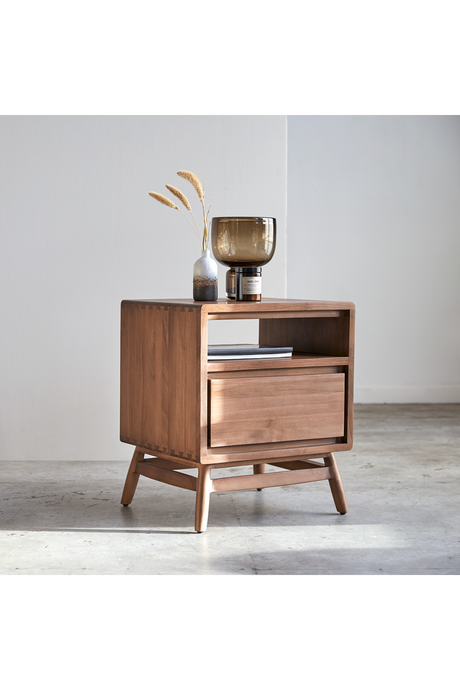 Teak Scandi Bedside Table | Tikamoon Twist | OROA.COM