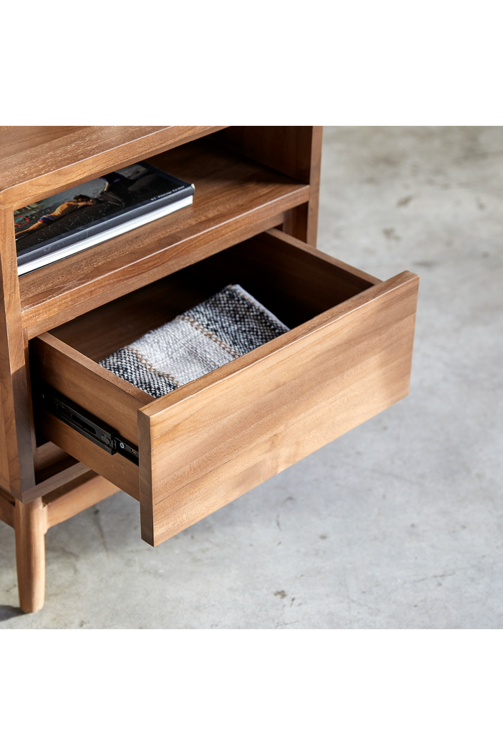 Teak Scandi Bedside Table | Tikamoon Twist | OROA.COM