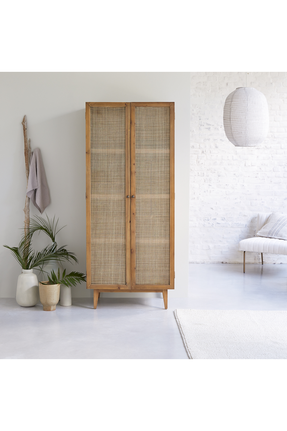 Pine and Canework Cabinet | Tikamoon Ninon | OROA.COM