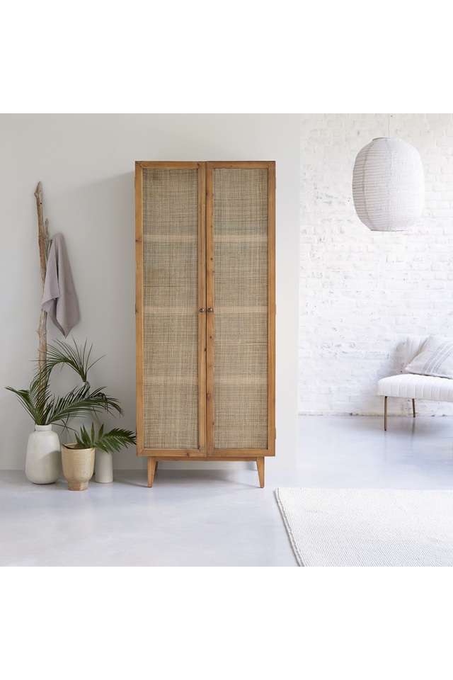 Pine and Canework Cabinet | Tikamoon Ninon | OROA.COM