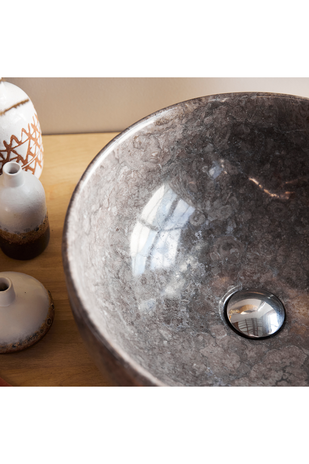 Gray Marble Bathroom Sink | Tikamoon Mia  | OROA.COM