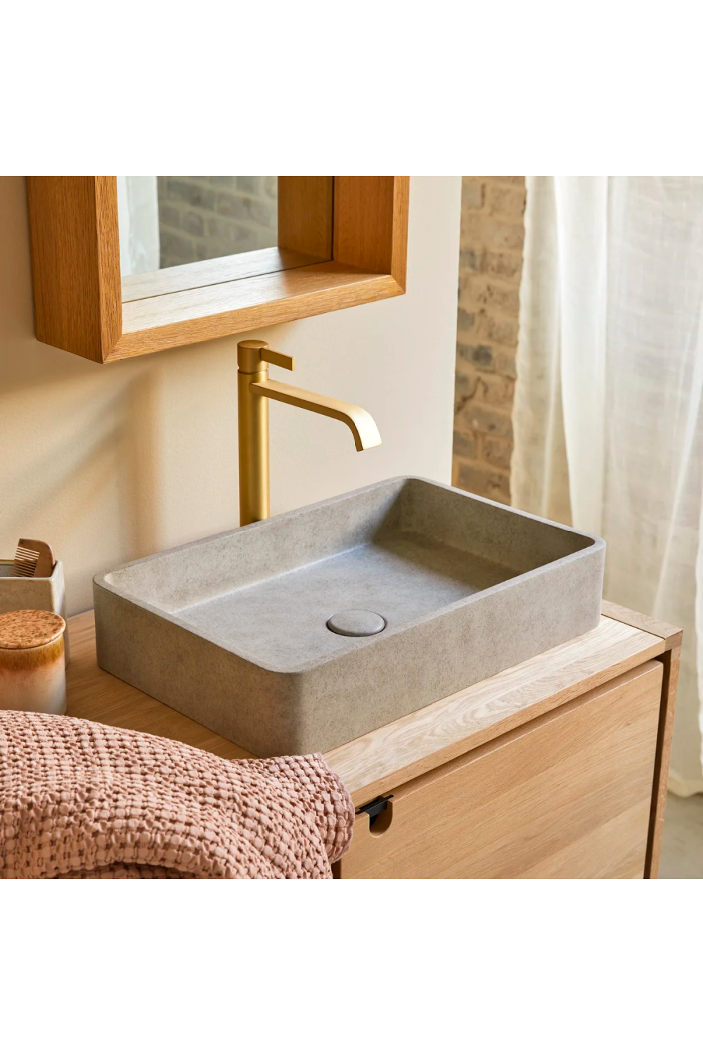 Rectangular Contemporary Bathroom Sink | Tikamoon Iris | Oroatrade.com