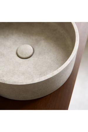 Round Concrete Bathroom Sink | Tikamoon Gina | OROA.COM