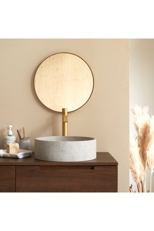 Round Concrete Bathroom Sink | Tikamoon Gina | OROA.COM