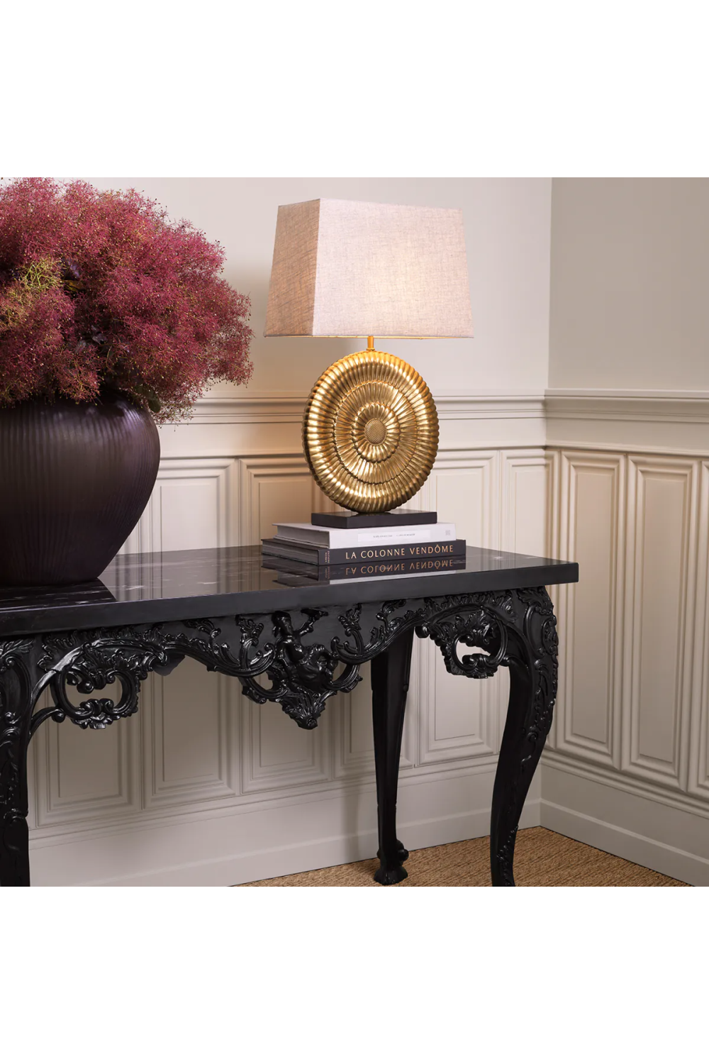Black Carved Console Table | Met x Eichholtz Cadwalader | Oroa.com