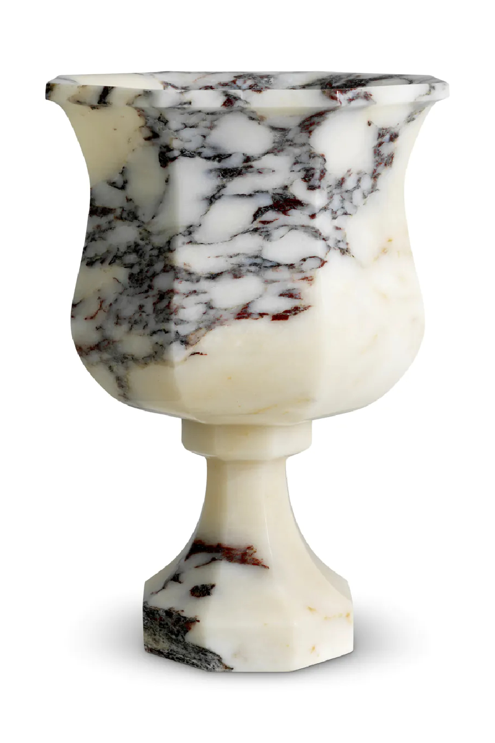 White Marble Pedestal Vase | Eichholtz Bennington | Oroa.com
