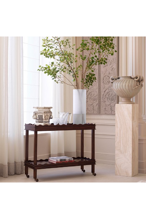 Brown Scalloped Trolley | The Met x Eichholtz Harrold | Oroa.com