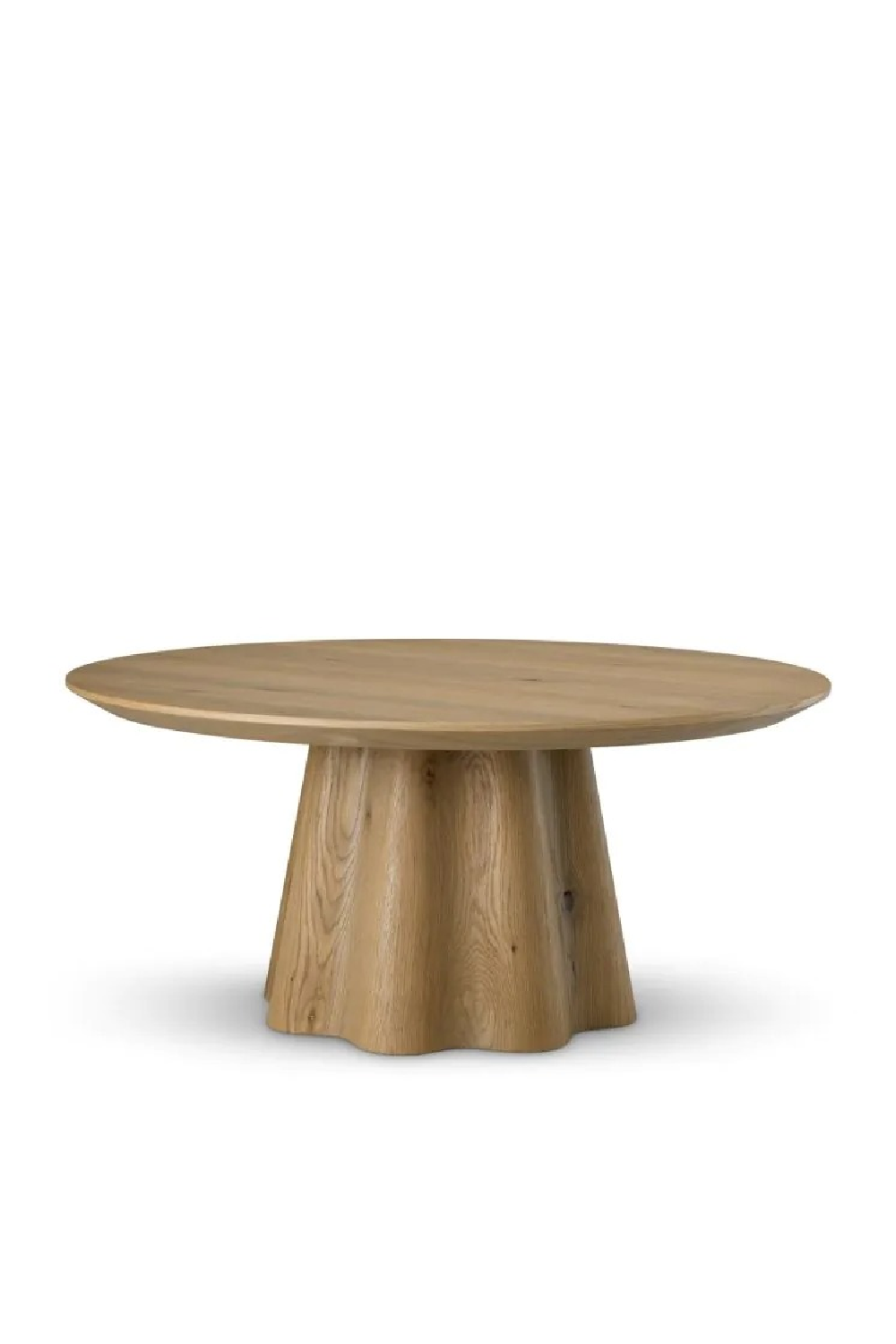 Oak Veneer Round Coffee Table | Eichholtz Papyrus | Oroa.com