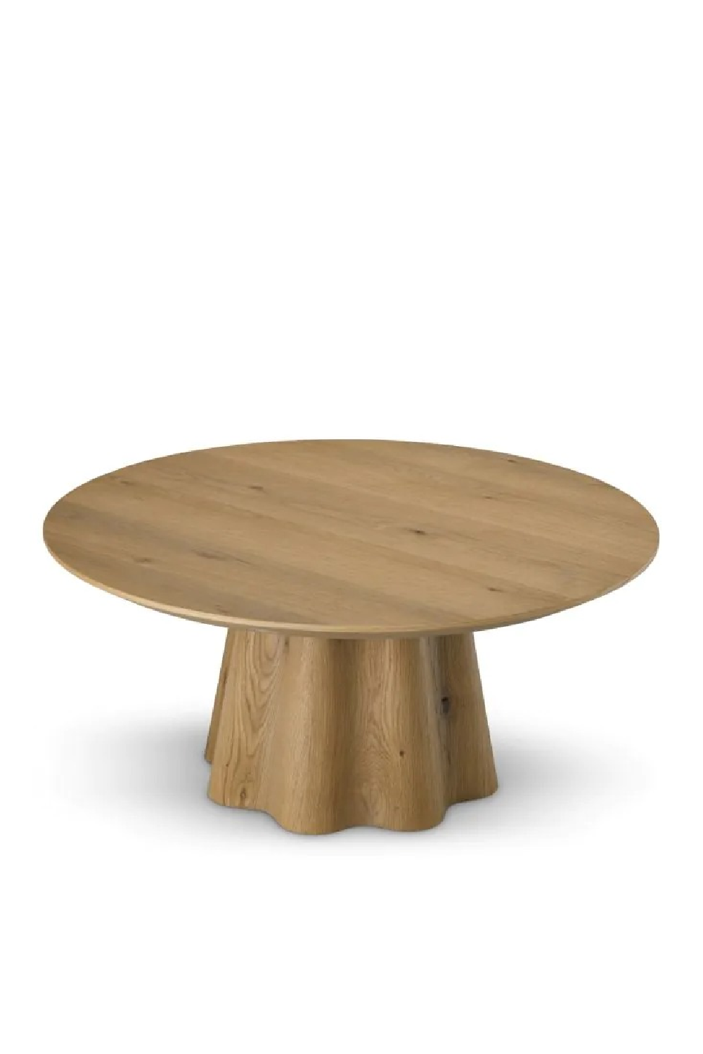 Oak Veneer Round Coffee Table | Eichholtz Papyrus | Oroa.com